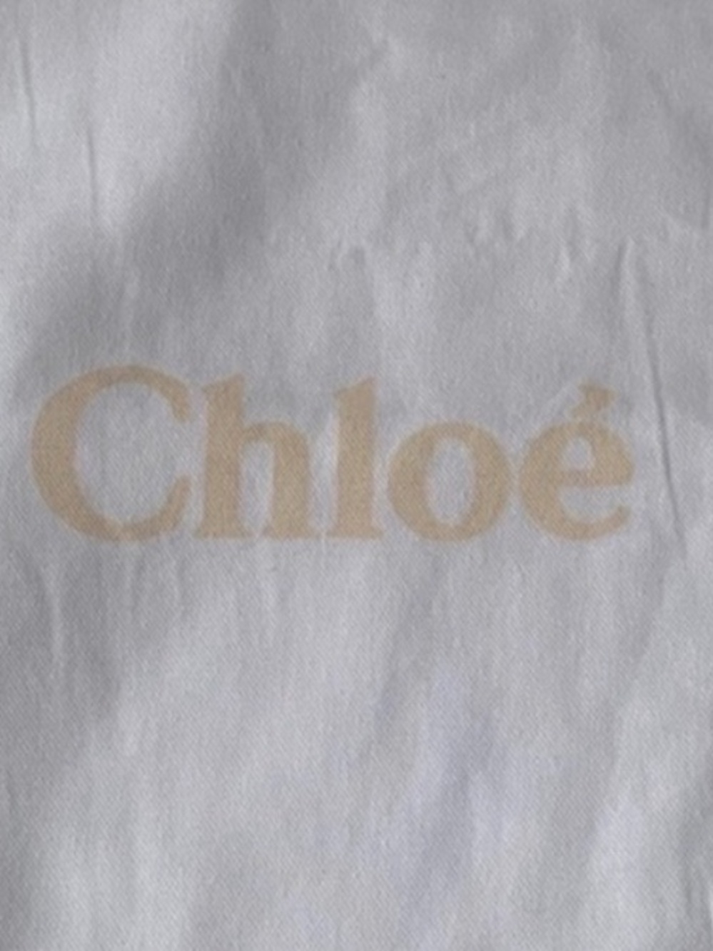 Chloe White Woven Cotton Shoe Purse Dust Bag Storage Bag - Picture 3 of 4